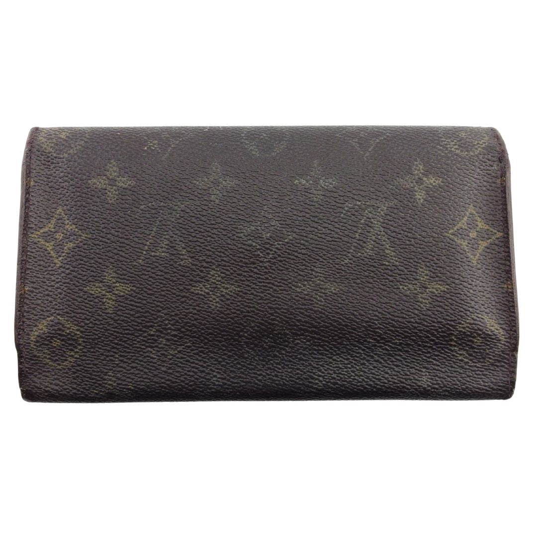 LOUIS VUITTON Long Wallet Purse M61215 Brown beige Porte Tresor International