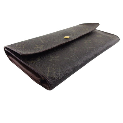 LOUIS VUITTON Long Wallet Purse M61215 Brown beige Porte Tresor International