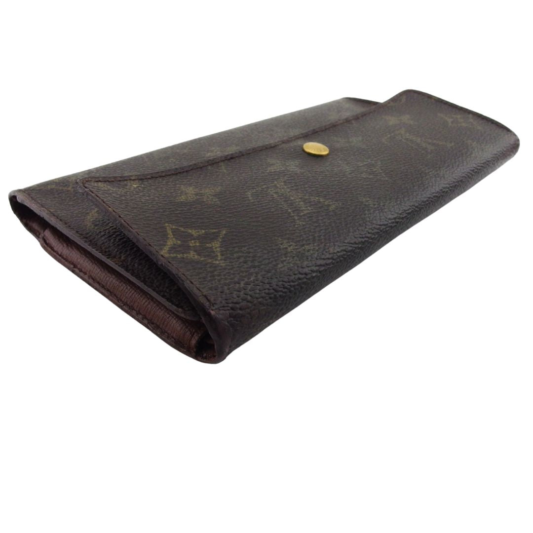 LOUIS VUITTON Long Wallet Purse M61215 Brown beige Porte Tresor International