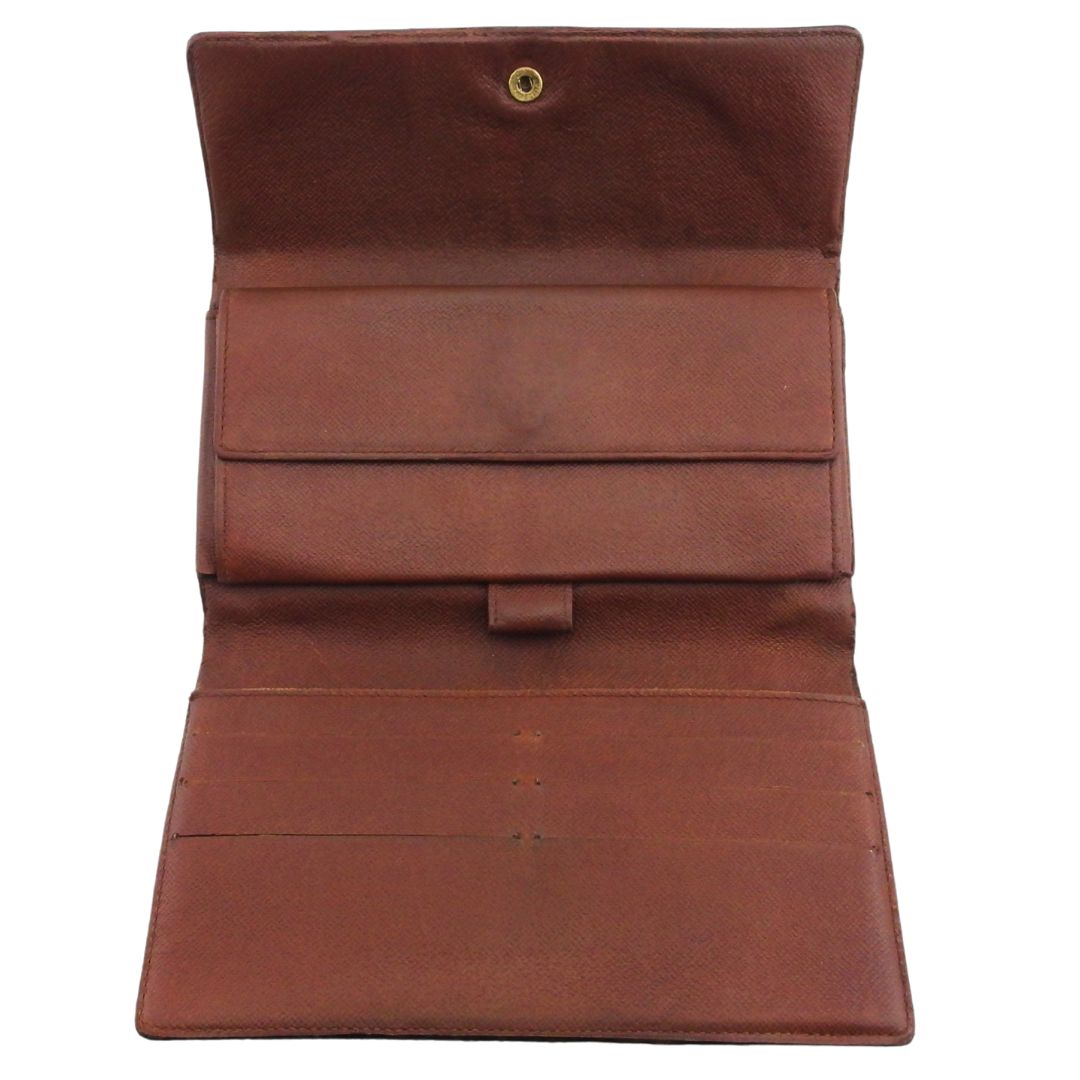 LOUIS VUITTON Long Wallet Purse M61215 Brown beige Porte Tresor International